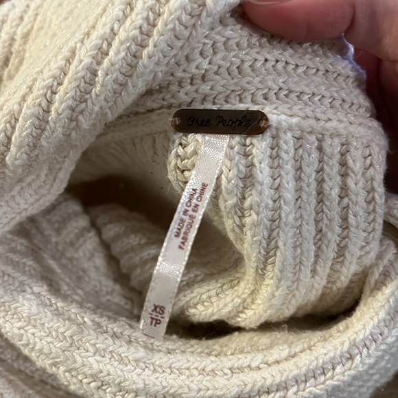 Free People On My Side Button Cowl Neck Sweater Knit - Picture 8 of 9